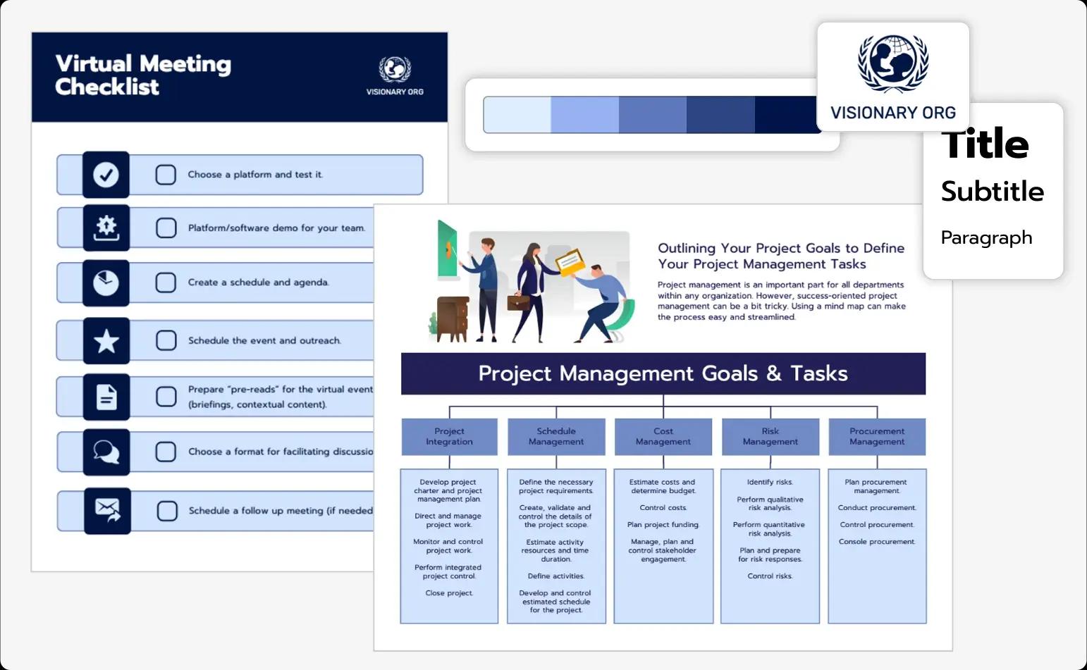 Venngage templates with brand colors, fonts, and logos applied. Venngage templates with brand colors, fonts, and logos applied.