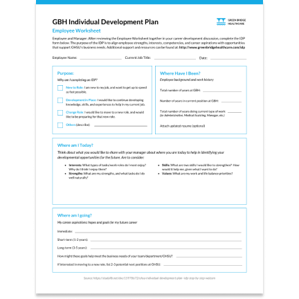 Development plan Development plan template