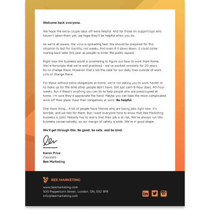 Internal newsletter Internal newsletter template