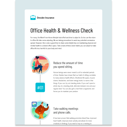 Office wellness Office wellness template