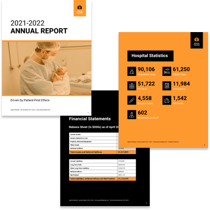 Orange annual report template Orange annual report template